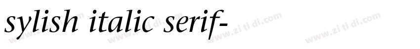 sylish italic serif字体转换